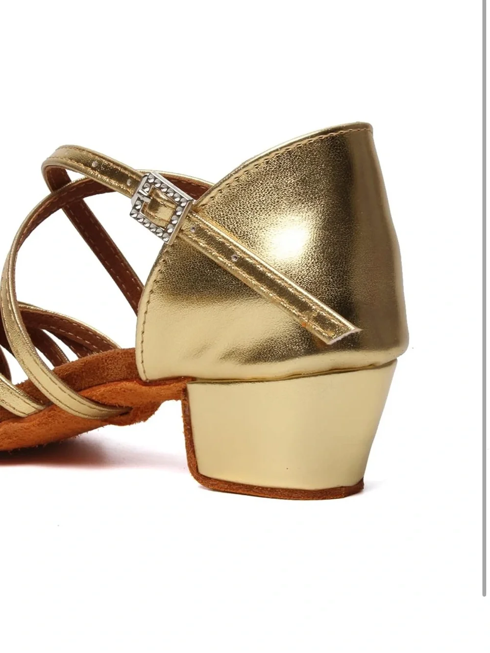 Girls Latin Dance Shoes Satin Suede Sole Ballroom 2 Little kid. 1841-2